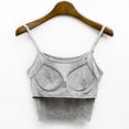 thumbnail image 5 of Ruyang Summer Tops for Women 2024 Women's Solid Color With Chest Pad Bra One Tank Top Sling Clothes Women, 5 of 8