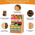 thumbnail image 4 of Marbrasse Upgraded Wooden Pencil Holder, Pen Organizer for Desk ,   Desktop Stationary Organizer Caddy, 4 of 7