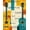 Mustard Yellow Teal Orange, Pattern 4, variant on ODIKA Music Cd Musical Note Guitar Motif Piano Keys Border Disc Shape for King Size Bedroom, Master Suite, Under Bed, Foldable Easy Care