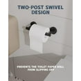 thumbnail image 4 of Soporte de papel higiénico de acero inoxidable doble poste giratorio montado en la pared, 4 of 4