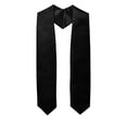 thumbnail image 2 of UJNDER Casual Solid Color Senior Year Ribbon Scarf Stylish Accessory for Every Occasion Graduation Black, 2 of 5
