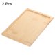 thumbnail image 3 of Bandeja de servicio de bambú Uxcell de 2 piezas 7.09" x 4.72" bandeja de té rectangular, bandejas de mesa de bambú natural, amarilla, 3 of 7