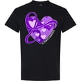 thumbnail image 3 of Inktastic Alzheimers Awareness Purple Ribbon Around Heart T-Shirt, 3 of 5