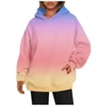 thumbnail image 2 of MesaSe Femmes de la Mode Quotidienne Polyvalent Casual Sweat-Shirts à Col Rond Manches Longues Gradient Top Sweat-Shirts Rose M, 2 of 5