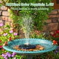 thumbnail image 2 of Solar Fountain for Bird Bath 1.5W Upgraded, Floating Solar Water Fountain with 8 Nozzles, Free Standing Solar Powered Fountain for Garden, Pond, Pool, Outdoor Decor, 2 of 8