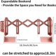 thumbnail image 5 of Organizador de libros expandible con portalápices, sujetalibros Happon para libros pesados, sujetalibros ajustables para escritorio, estantería y oficina, se extiende hasta 48 cm (rosa), 5 of 7