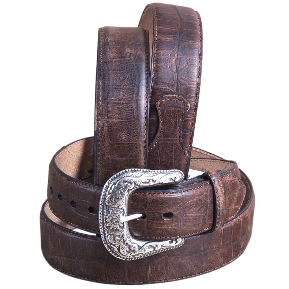 Ariat Western Mens Belt Leather Rowel Brown Oiled Rowdy A10004965