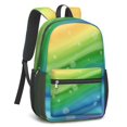 thumbnail image 2 of Geometric Wave Blue Pattern 17" School Backpacks for Teens,Waterproof Oxford Fabric,S-Shape Padded Straps for School,Travel,Hiking,Camping, 2 of 6
