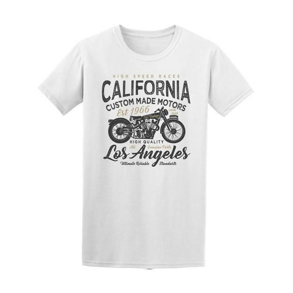 Vintage California Motorcycle T-Shirt Men -Image by Shutterstock, Male Small