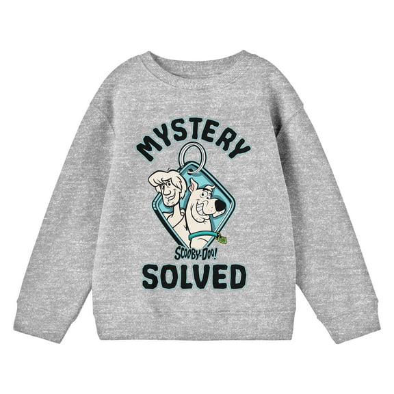 Scooby Doo Mystery Solved Youth Athletic Heather Long Sleeve Shirt-XL