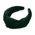 thumbnail image 1 of Diadema Anudada Ancha Unique Bargains de terciopelo Verde oscuro, 1 of 7