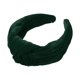 thumbnail image 1 of Diadema Anudada Ancha Unique Bargains de terciopelo Verde oscuro, 1 of 7