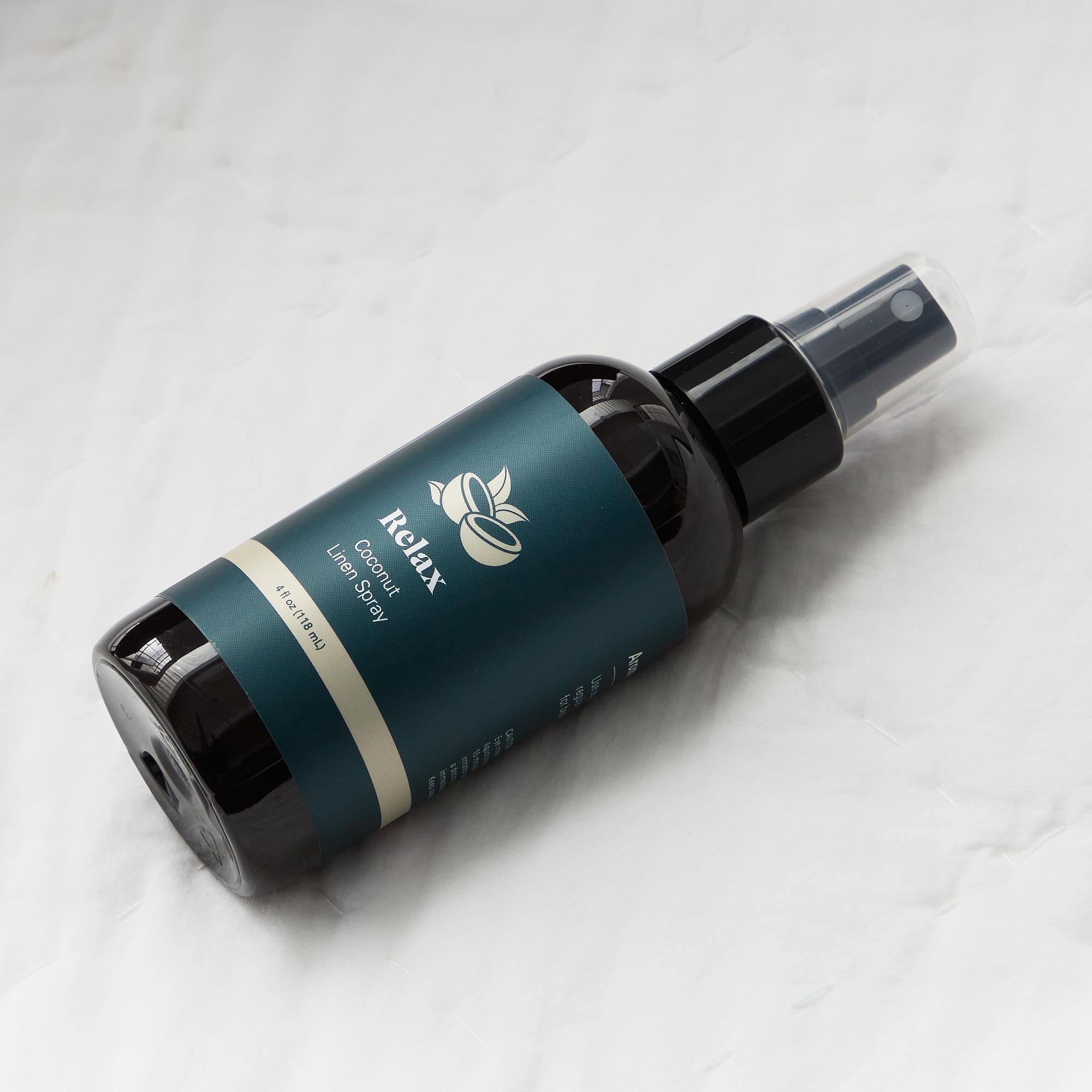 Aromatherapy Pillow Linen Spray Air Freshener, Relax Coconut, 4 fl oz