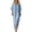 Blue(Womens Dresses), variant on Womens Kaftan Maxi Dress Fashion Cotton Linen V Neck Boho Long Dress with Side Slit Loose Fit Beach Coverups