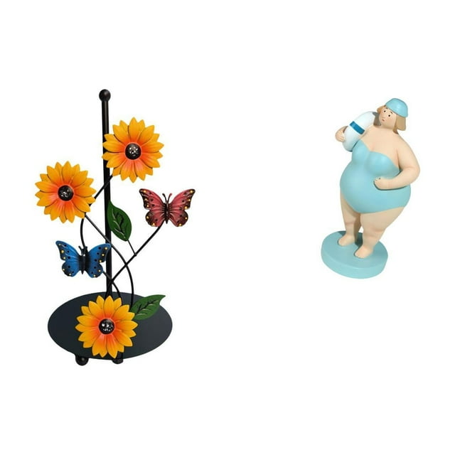 Soporte de papel higiénico,Porta toallas de papel de encimera,Figura de dama en traje de baño,Figura de dama en traje de baño para decoración de mesa,Escultura de mujer de resina de mujer