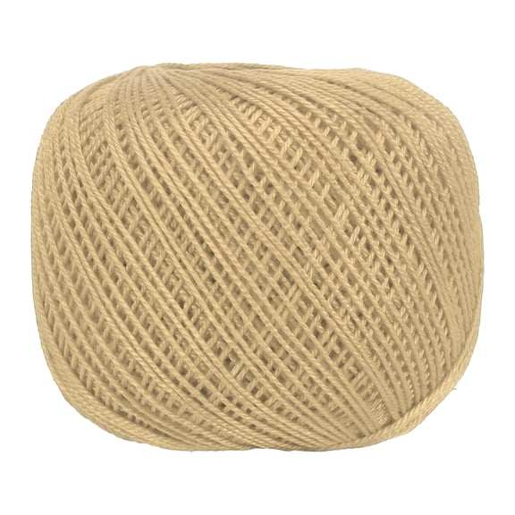 164 Yards Size 3 Khaki Pearl Cotton Crochet Thread Lace Weight Yarn Tatting Thread for Crocheting Knitting Embroidery Sewing