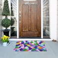 thumbnail image 5 of Yayeee Doormat for Indoor Entrance 32" x 20" Non Slippery Floor Rug, Green Wavy Plaid, 5 of 8