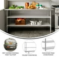 thumbnail image 3 of Flash Furniture Reader Portable Prep and Work Table 18 2 Galvanized Steel Undershelves, 3 of 9