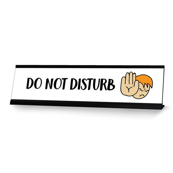 Do Not Disturb Stick People Desk Sign, Novelty Nameplate (2 x 8")