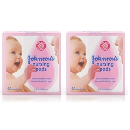 (2 Pack) Johnson Disposable Nursing Pads with Natural Cotton, 60