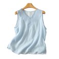 thumbnail image 2 of NTACZA Womens Tank Tops V-Neck Casual Cotton Sleeveless Lace Trim Summer Tops for Women, 2 of 2