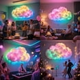 thumbnail image 4 of 2026 New DIY USB-Powered Thundercloud LED Light Decor, 3D Music Sync Cloud Lights for Ceiling, Cloud Ambient Light Kit with Multicolor Lightning Multicolor Changing Strip Lights(78.7in), 4 of 6