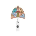 thumbnail image 1 of Heart Lung Brain Acrylic Retractable Badge Reel Rotating Clip ID Badge Holder, 1 of 9