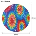 thumbnail image 6 of Colorful Tie Dye Pattern Round Tablecloth 60"x60",Wrinkle Wipeable Table Cloth for Kitchen Dining Room Picnic Patio Party, 6 of 6