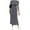 BU1, variant on Womens Striped Bodycon Dress Round Neck Long Sleeve Side Slit Slim Fit Midi Dress Spring BU2