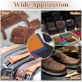 thumbnail image 6 of Uxcell Full Grain Leather Sheet 11.8" x 7.8" Natural Cow Leather Pieces Leather Fabric for DIY Craft Furniture Office Belts Book Covers, Dark Brown, 6 of 6