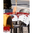 thumbnail image 5 of Boanket Outdoor Tablecloth with Umbrella Hole for Patio/Picnic/Party/Camping, Red Christmas Snowman Waterproof Table Cloth Square Cover Washable, Snowflake Winter (54"x 54"), 5 of 7