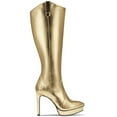 thumbnail image 2 of Thalia Sodi Womens Trixi Metallic Platform Knee-High Boots, 2 of 3