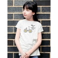 thumbnail image 2 of Wherever You Go Daisy Bicycle T-Shirt Juniors -Image by Shutterstock,  x-Small, 2 of 4