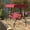 Maroon, variant on Emma + Oliver 3-Seat Outdoor Steel Converting Patio Swing and Bed Canopy Hammock in Brown