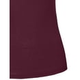 thumbnail image 4 of J. METHOD Women's Tank Top Sleeveless Racerback Basic Stretch Comfy Slim Fitted Ribbed Knit Tops Workout Yoga T Shirt NEWT386 Dark Plum M, 4 of 5