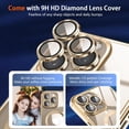 thumbnail image 3 of KOMI Magnetic Case for iPhone 15 Pro Max Case with Full Camera Lens Protector [Strong N56 Magnets] [Compatible with Magsafe] Clear Stylish Case for iPhone 15 ProMax Phone Case, Gold Titanium, 3 of 5