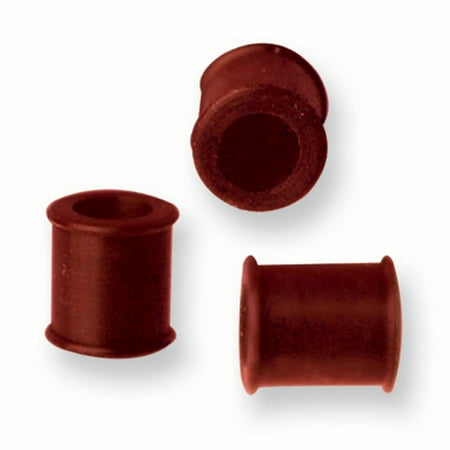 Horn Flesh Tunnel - Silicone Flexible Flesh Tunnels 6G (4mm) Red
