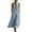 *1-Blue, variant on Women's Halter V-Neck Cotton-Linen Maxi Dress,Beach Boho Vacation Cover Up For Women,Ladies Sleeveless Crinkle Flowy Caftan Dress with Pockets,Yellow,S-3XL