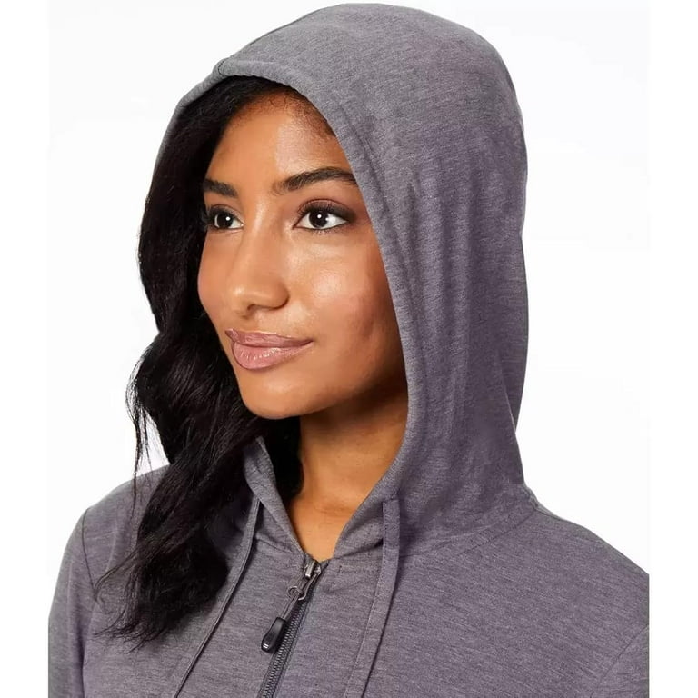 32 Degrees Women s Lighweight Full Zip Hoodie Jacket Heather Gray XXL