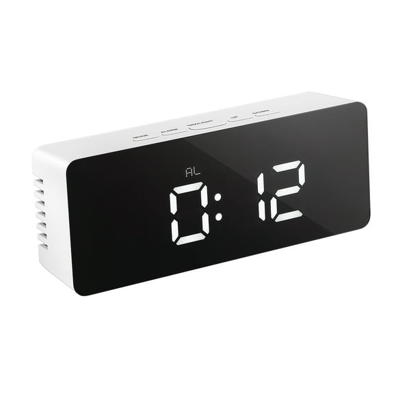 Masteelf  Wall Clocks for Living Room LED Digital Alarm Student Child Silver