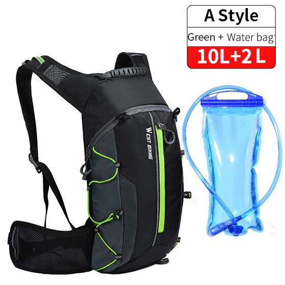 WEST BIKING-bolsa de agua para bicicleta, mochila de hidratación para deportes al aire libre, escalada, 10L Fivean unisex