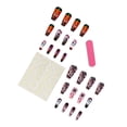 thumbnail image 4 of 24Pcs Halloween Press on Nails Medium Coffin, Acrylic Nail Kit Fake Nails Press on Pumpkin Ghost Spiderweb Castle Nail Tips Glue on Nails Full Cover False Nails Stick on Nails for Women, 4 of 6