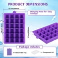 thumbnail image 2 of Silicone Ice Cube Tray with Lid, 24 Grid Easy Release Freezer Ice Mold, Small Cube Maker for Whiskey, Coffee, Juice, Homemade Snack - 1 Pack, 2 of 12