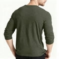 thumbnail image 4 of LTTVQM Men's Henley Shirts Long Sleeve Casual T-Shirt Henley Button Pullover Shirt Green S, 4 of 7