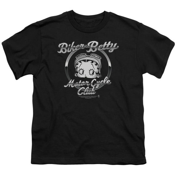 Betty Boop Chromed Logo S/S Youth 18/1 T-Shirt Black