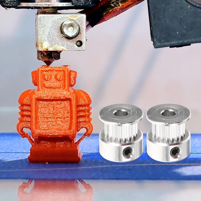 Luxshiny 5Ud Polea Sincronización Gt2 De Aluminio Compatible Con Correas Para Impresora 3D Plata