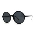 thumbnail image 2 of Round Circle Lens Wizard Plastic Mod Fashion Sunglasses Matte Black, 2 of 4