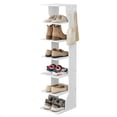 thumbnail image 4 of VASAGLE Zapatero Estrecho, Zapatero de 6 Niveles, Ahorra Espacio, para Entrada, Esquina, Armario, Blanco, 4 of 8
