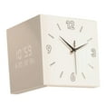 thumbnail image 3 of simhoa Corner Clock Angle Corner Clock Outdoor Wall Clock for Bedroom Kitchen Patio Cream, 3 of 8