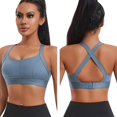 thumbnail image 3 of Sports Bras for Women High Support, High Impact Running Criss Cross Strappy Bra Crop Top, Back Hook and Eye Closure, 3 of 8